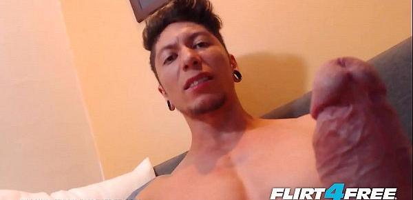  Jhonny Stark - Flirt4Free - Dominating Toned Latino Jerks His Big Cock on Cam